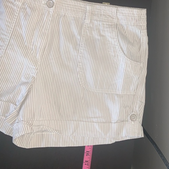 NWOT tan/ white Ann Taylor Loft shorts , 16 - Picture 7 of 7